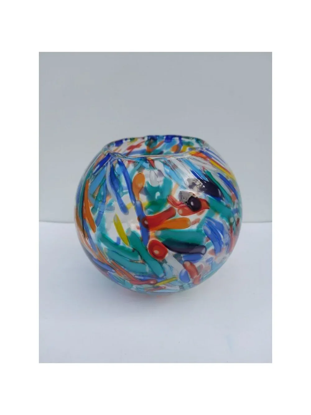 Multicolor Glass Bowl Fishbowl Centerpiece